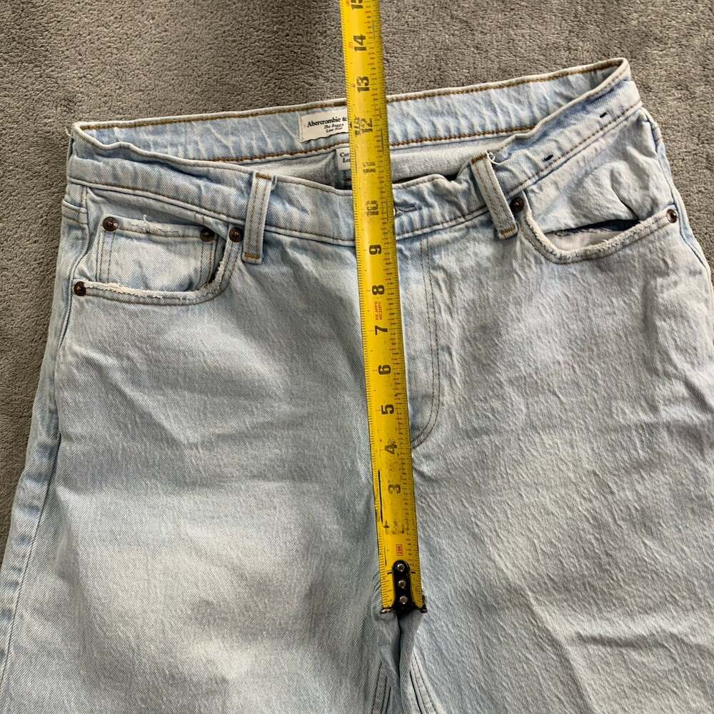 Abercrombie & Fitch The Baggy Low Rise Jeans Women 28 6S Blue Curve Love Denim - Picture 7 of 11